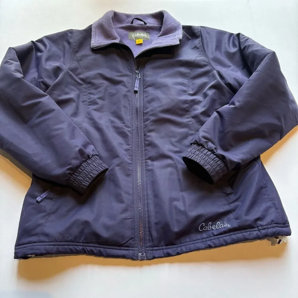 Cabela's Women's Purple Jacket Full Zip Fleece Lined Size Small